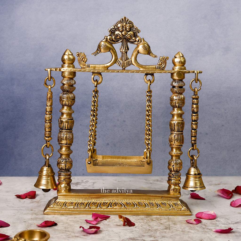 Brass Jhula with Bells Large