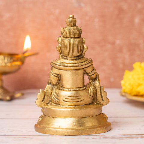 Brass Lord Kubera Sitting Statue