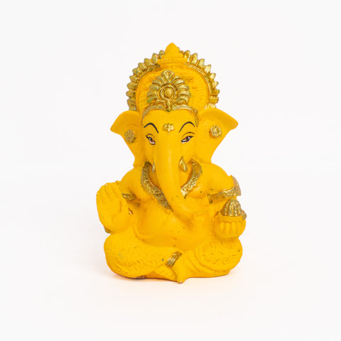 Brass Tree of Life with Yellow Ganpati & Candles Gift Set/Hamper