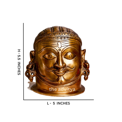 Mahadeva,Maheshvara,Neelakantha,Mrityunjaya,Kailashapati,shiv,Bholenath,Brass Shiva Mukhalingam