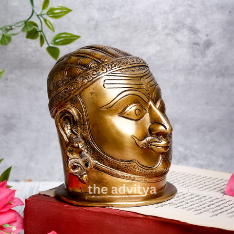 Mahadeva,Maheshvara,Neelakantha,Mrityunjaya,Kailashapati,shiv,Bholenath,Brass Shiva Mukhalingam