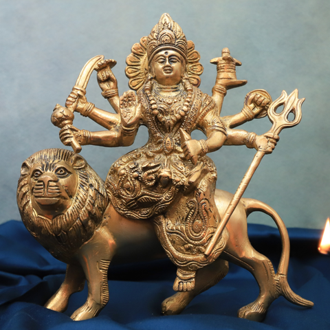 Brass Divine Durga Statue