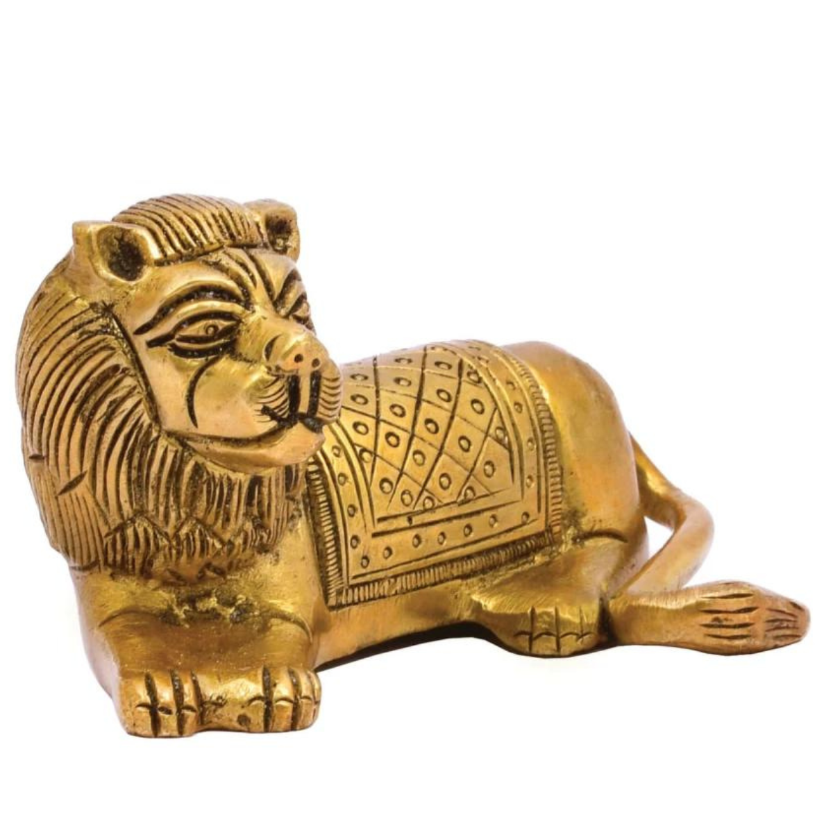 Brass Lion Statue Handmade Lion Sculpture for Home Office Decor Gift