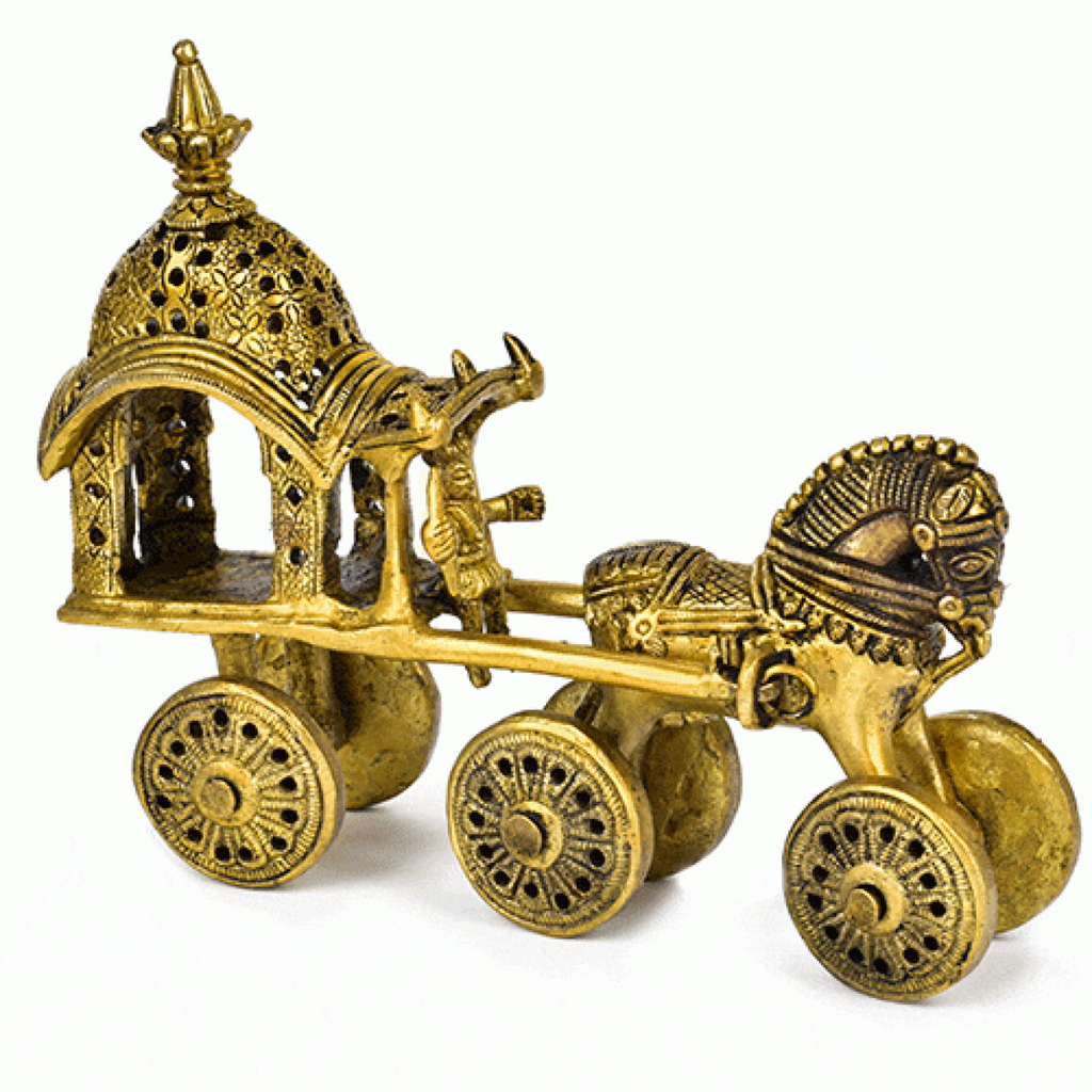 Styling,candle stand,table decor,Enrichmint,, tabledecoration,Mahabharata Rath with Wheels (Small)