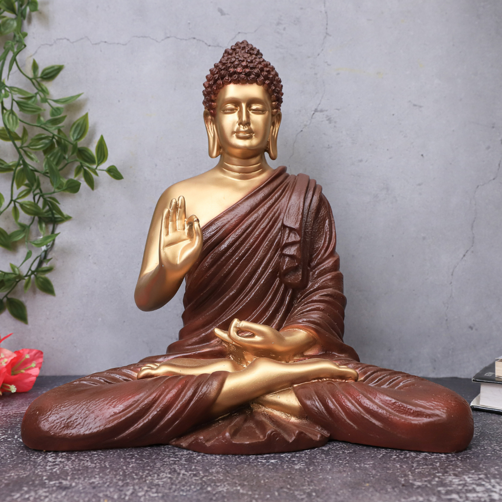 Polystone Brown Buddha Statue