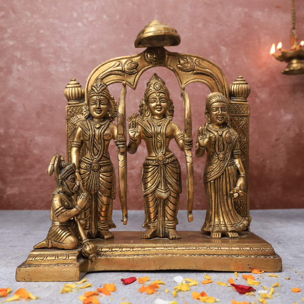 Brass Ram Darbar Idol On Same Base Size