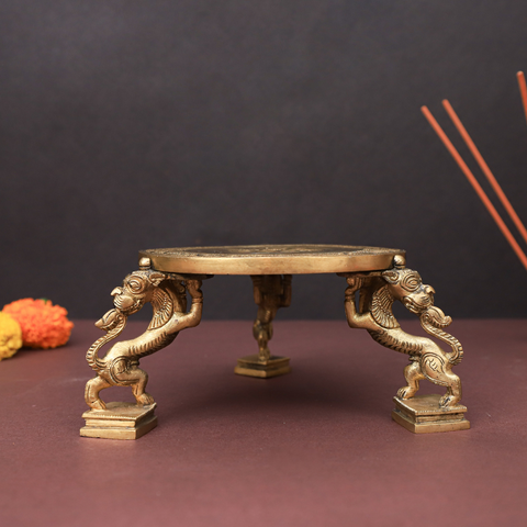 Ritual Chowki with Yali Legs