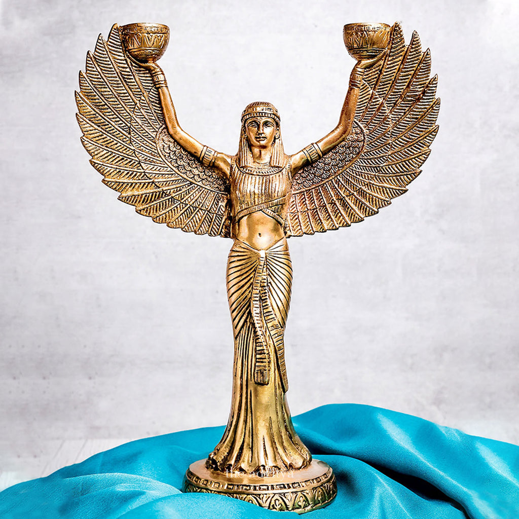 Vintage Egyptian Goddess Candle Stand