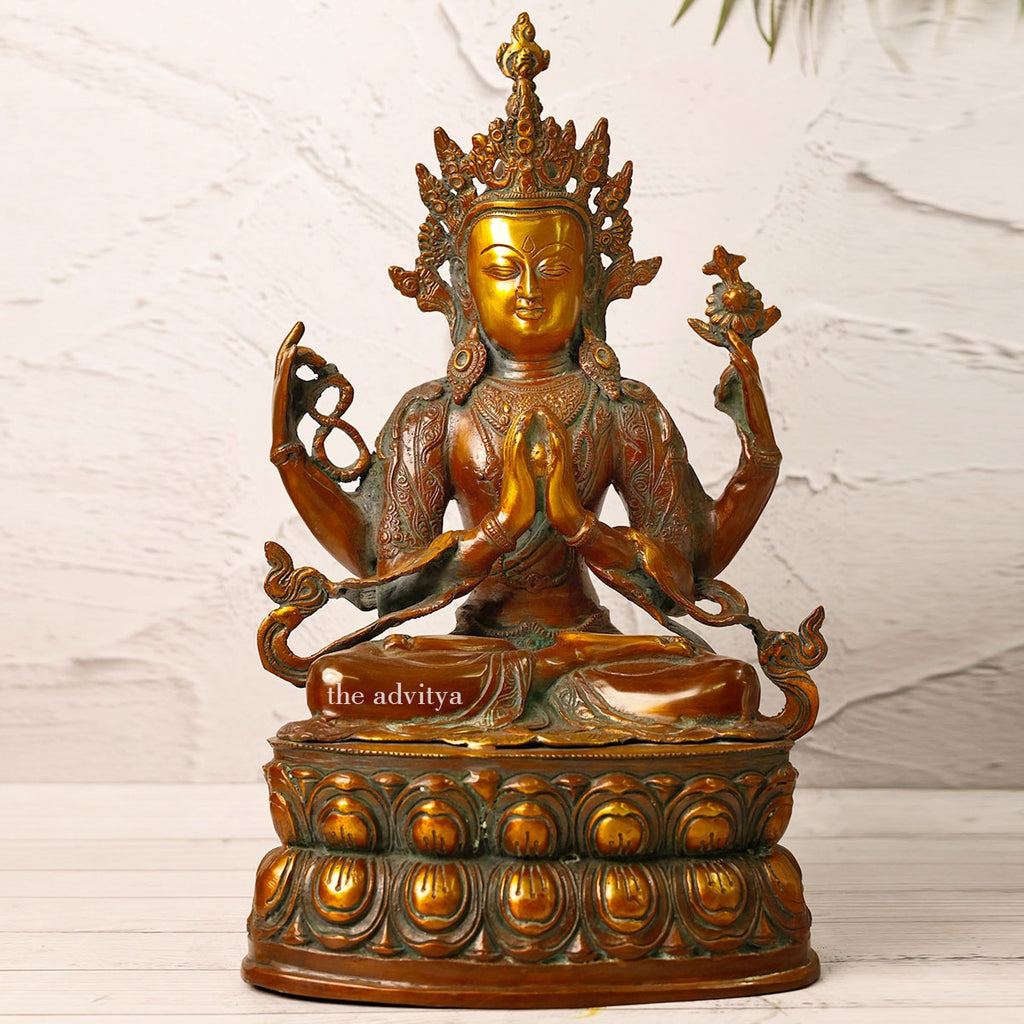 Brass Tara Hindu Deity Statue
