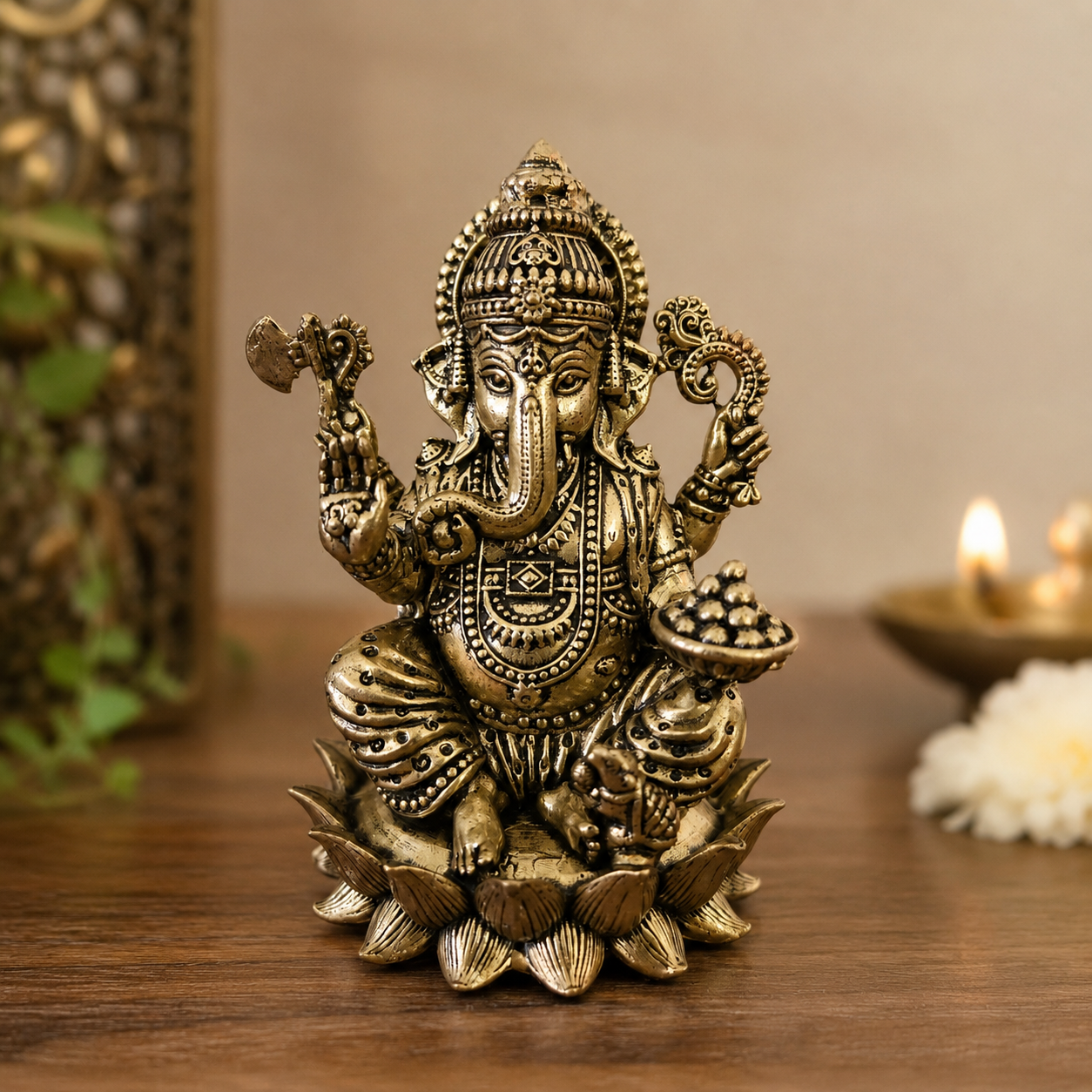 Super fine Brass Ganesha Statue
