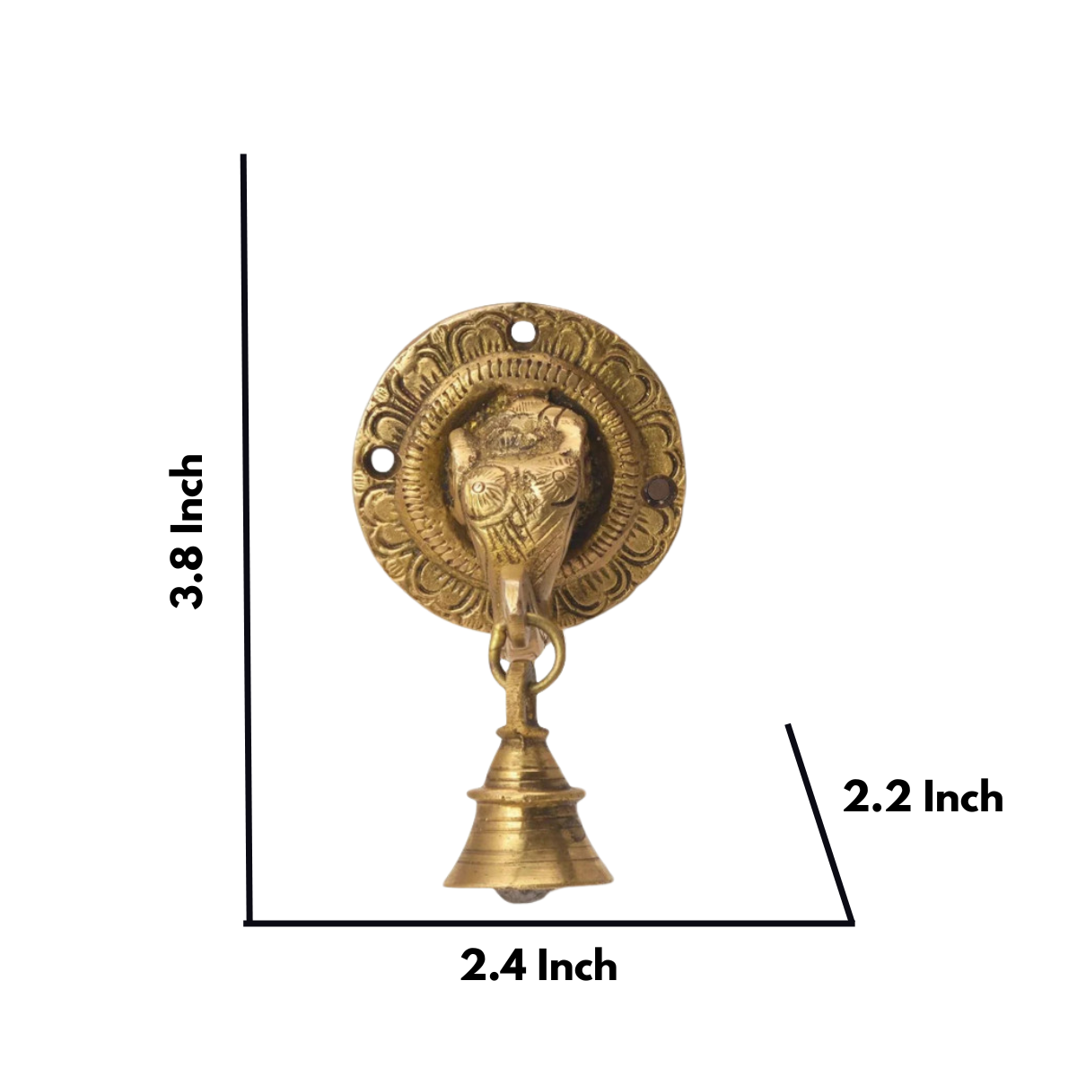 Elephant Design Brass Bell