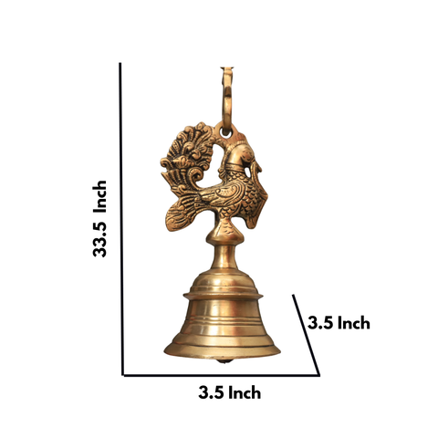Brass Peacock Hanging Bell