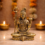 Shiva Murti | Brass Superfine Finish | Serene Meditation Form | 3"
