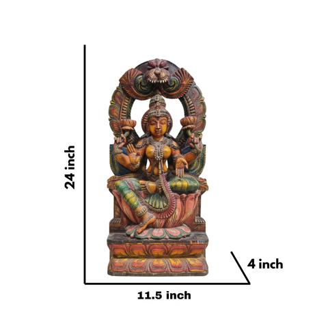 Devi Lakshmi Idol of Wooden - 24 inch