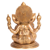 Brass Sitting Ganesha Murti