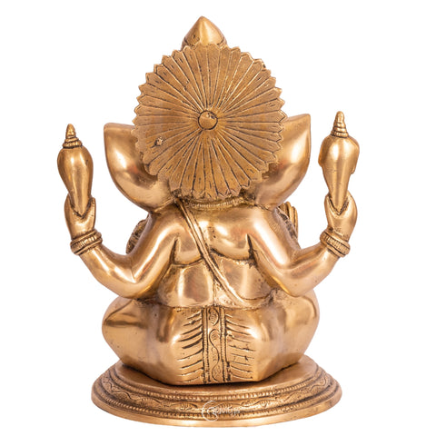 Brass Sitting Ganesha Statue