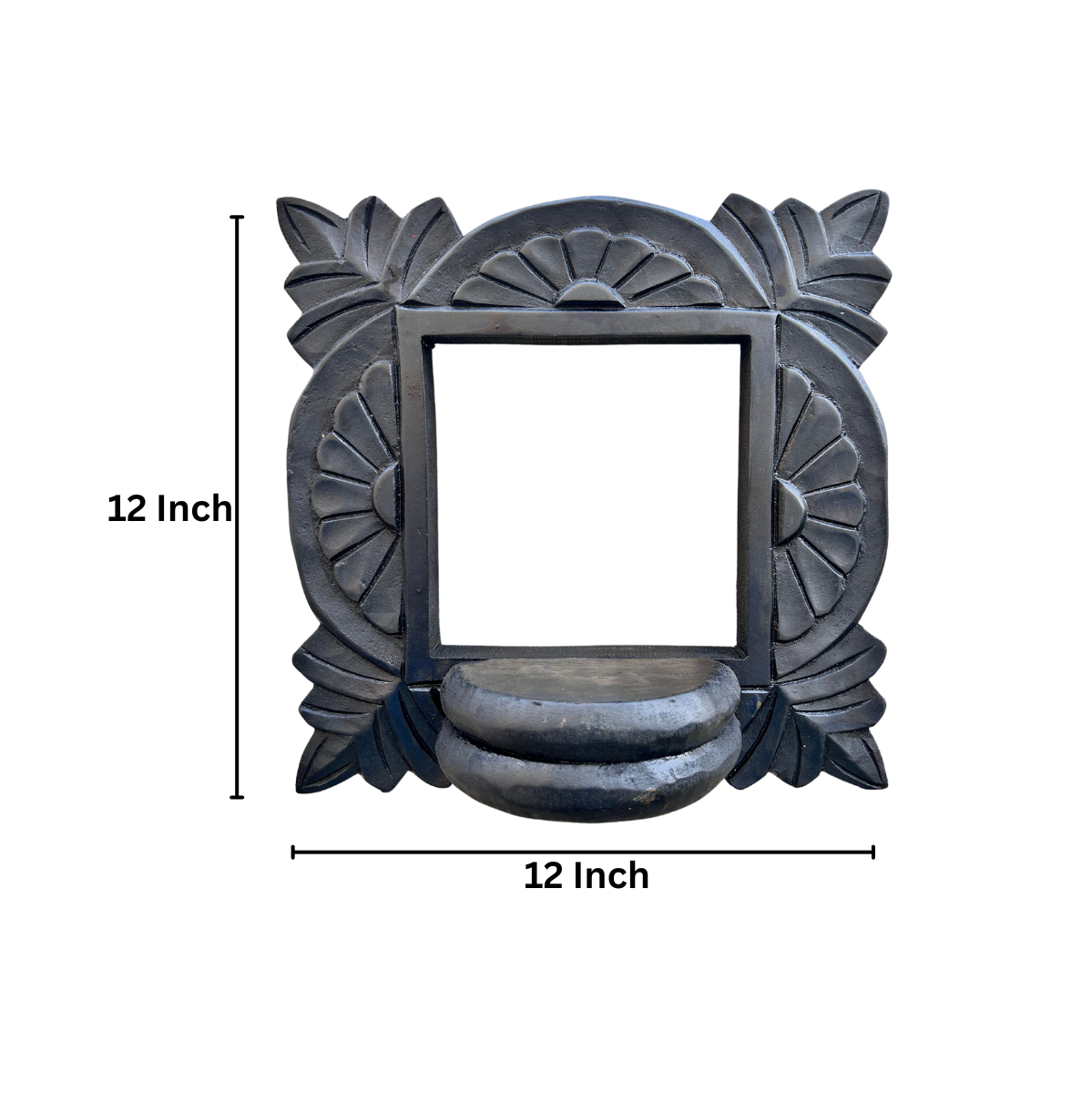 Wooden Carved Handpainted Black Bracket
