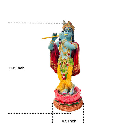 Marble Standing Krishna Idol