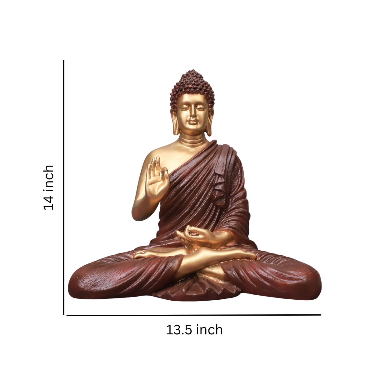 Polymarble Brown Buddha Statue