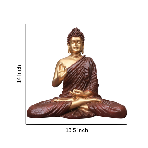 Polystone Brown Buddha Statue