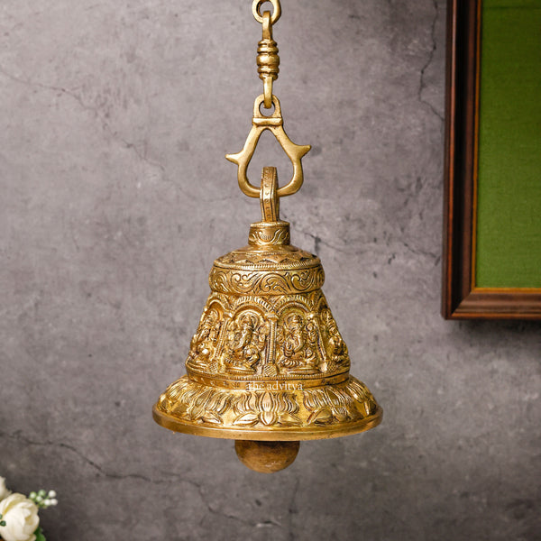 Sankh Bells,Vedic Bell,Temple Bell,Spirtual Bell,Shanti Bell,Satsang Bell,Ganesh and Lotus Hanging Bell