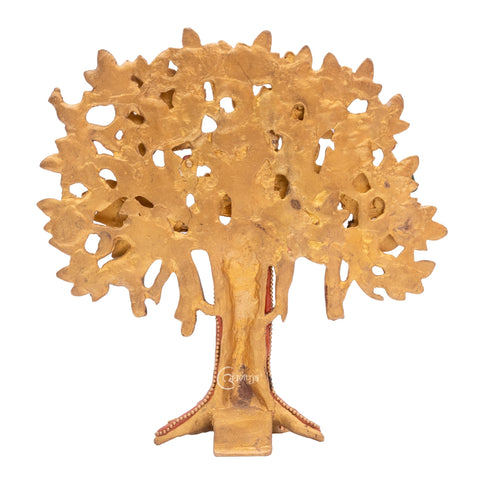 Brass Kalpavriksha Tree with Stonework