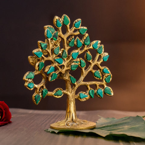 Mosaic Small Kalpavriksha Tree of Life in Brass