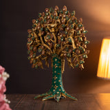 Brass Kalpavriksha Tree Table Décor with Stonework