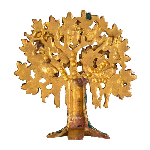 Kalpavriksha Tree Brass Statue with Roots