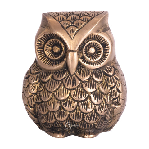 Brass owl pair