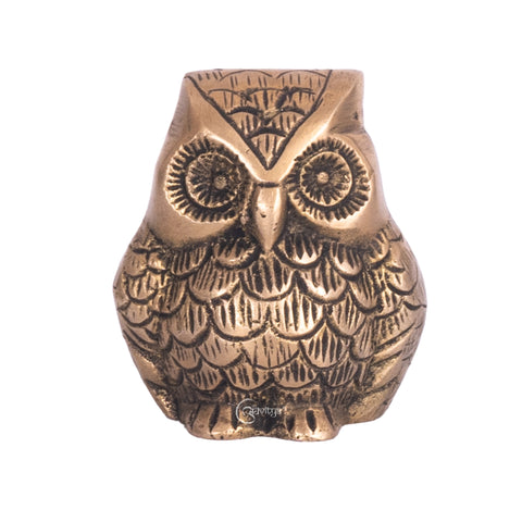 Brass owl pair