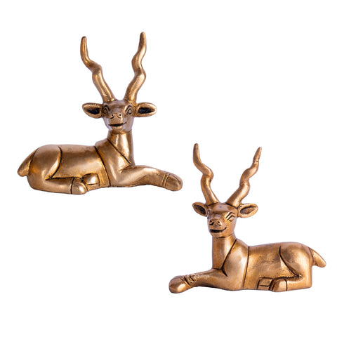 Brass Deer Pair