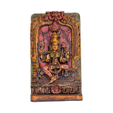 Wooden Laxmi Carved Panel  (Multicolor)