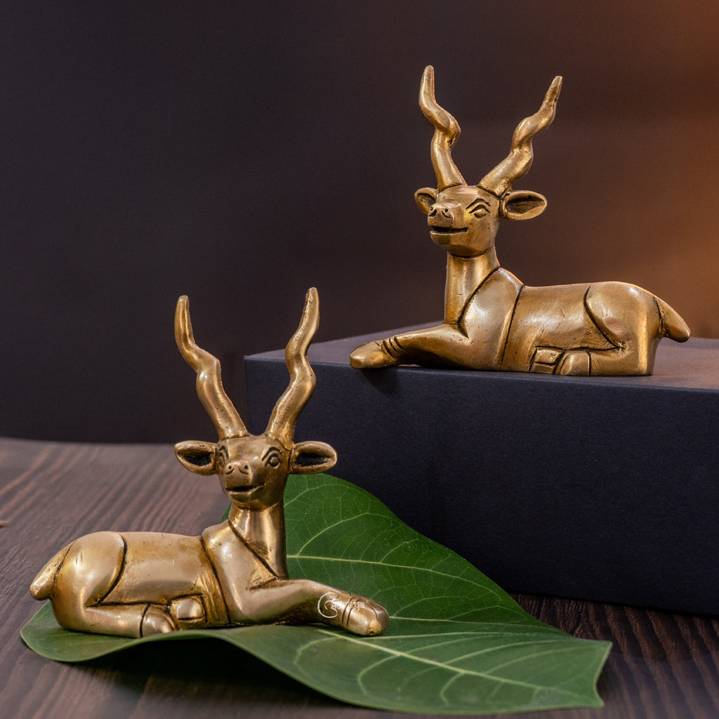 Brass Deer Pair