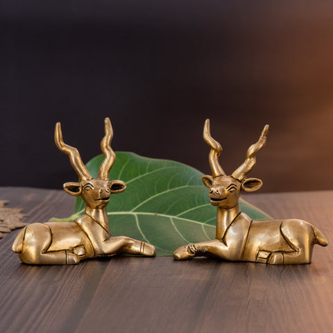 Brass Deer Pair