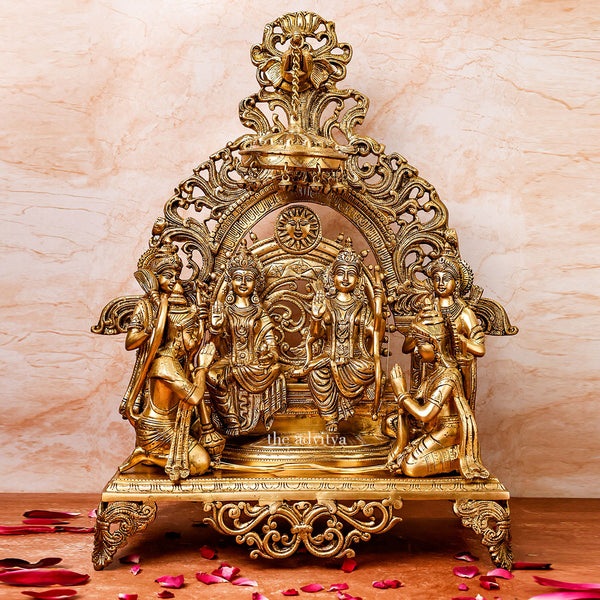 Brass Ram Darbar Statue on Singhasan Superfine