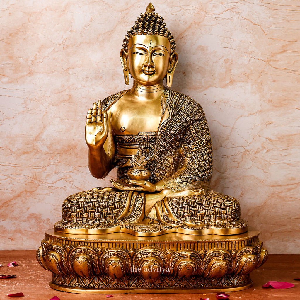 Brass Blessing SuperFine Buddha Statue Large