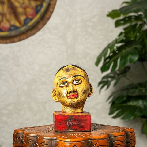 Lady Face Wooden Sculpture
