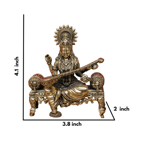 Superfine Brass Saraswati Statue