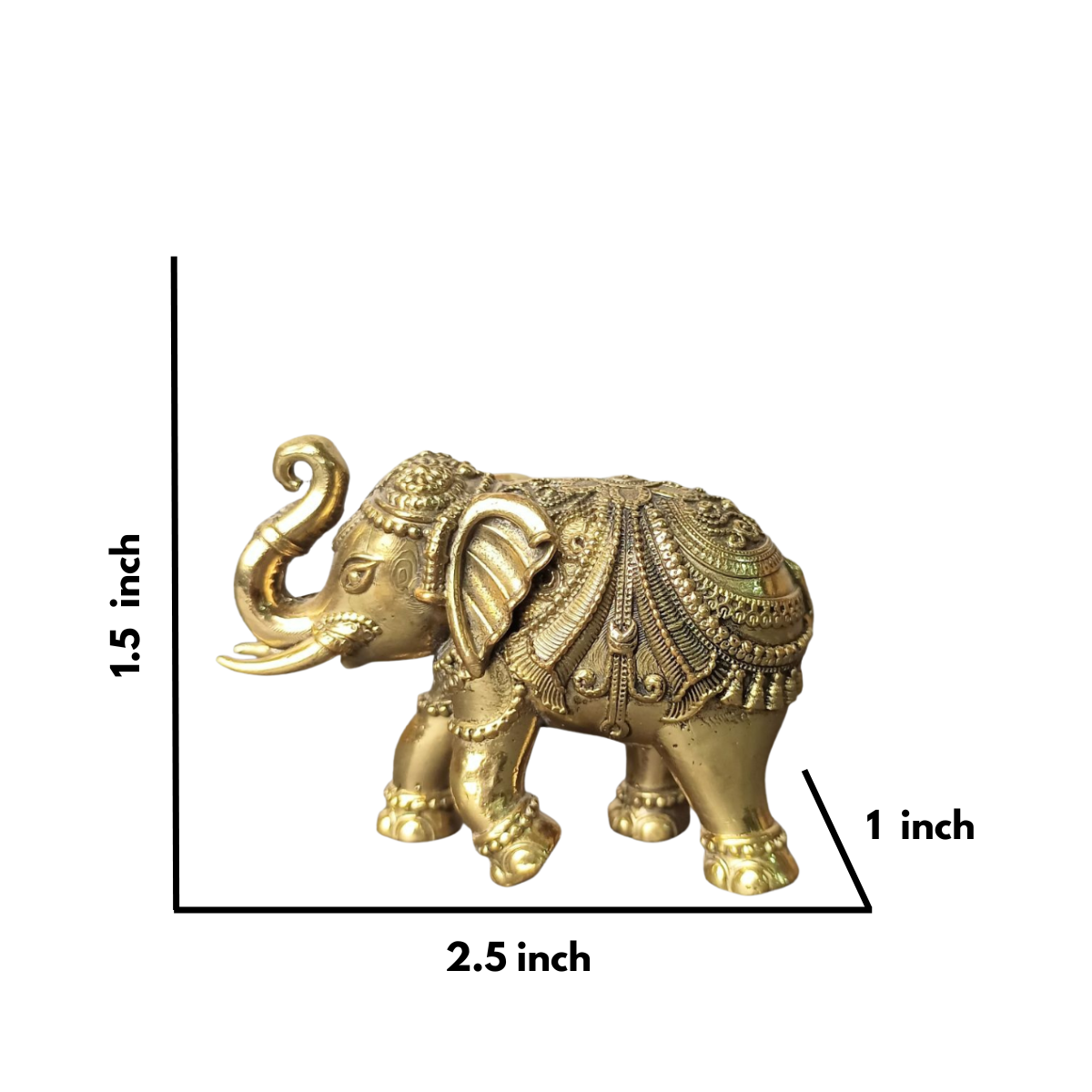 Superfine Brass Small Elephant Pair