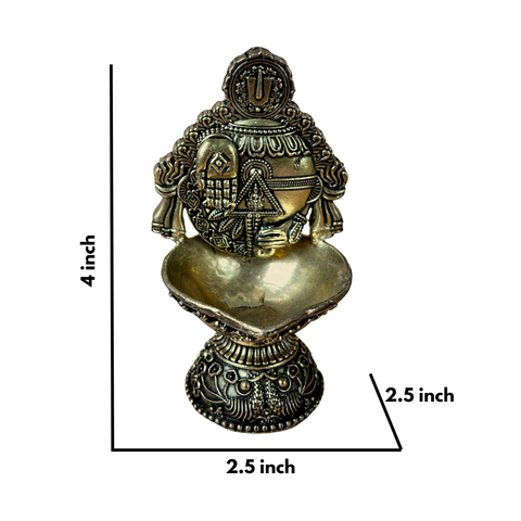 Superfine Brass Balaji Diya – Lord Venkateswara Oil Lamp for Pooja & Home Decor