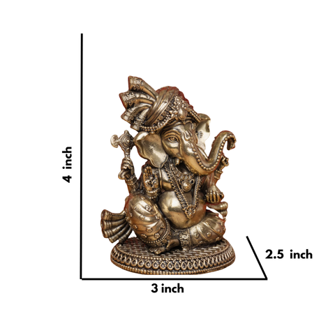 Superfine Pagdi Ganesh in Brass
