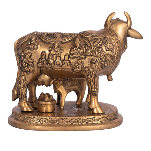 Kamdhenu Cow and Calf Vastu Idol