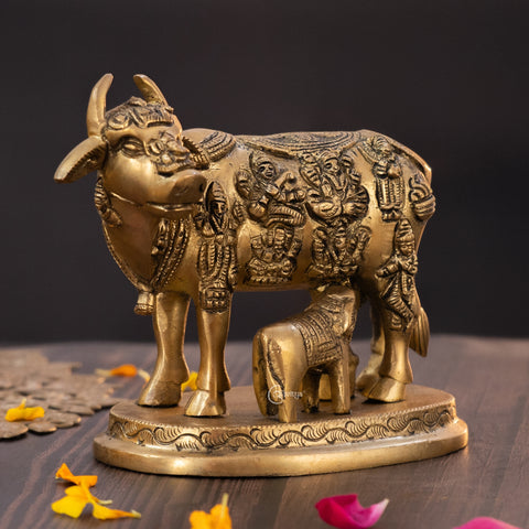 Kamdhenu Cow and Calf Vastu Idol