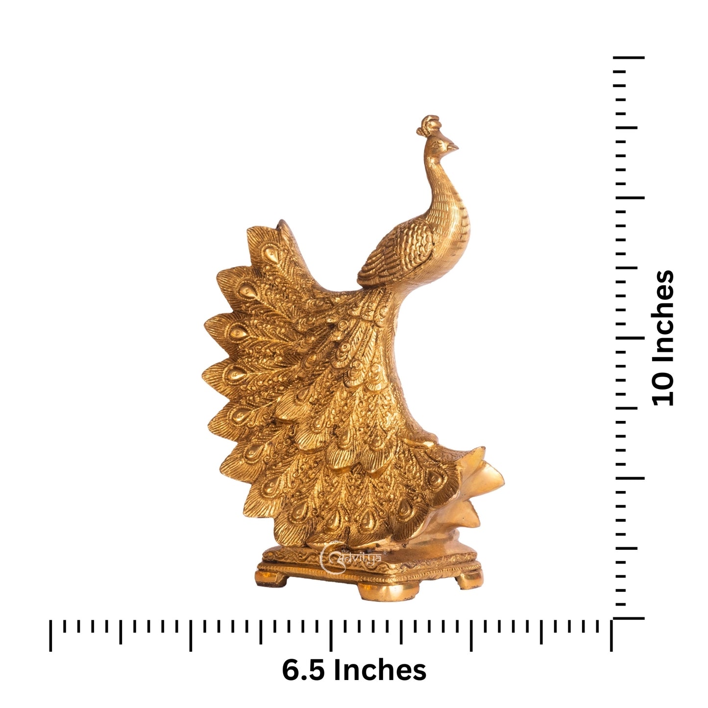 Brass Peacock Peafowl Statue