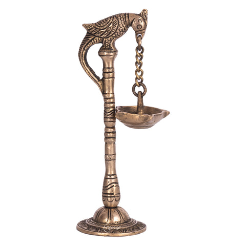 Parrot Diya Pair - Oil Lamp Stand