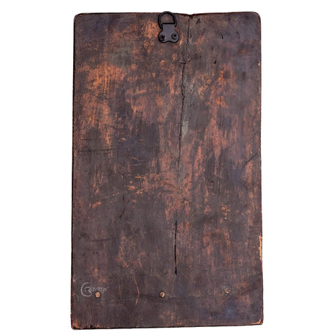 Wooden Lord Khandoba/Shiva Vintage Wall Panel