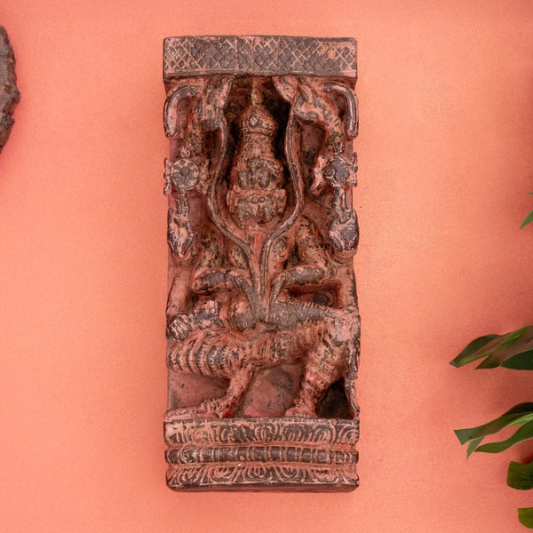 Wooden Narasimha Avatar Wall Hanging Panel