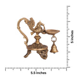 Peacock Diya with Bell