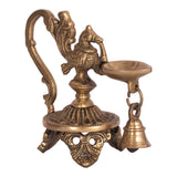 Peacock Diya with Bell